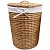 Корзина для белья WasserKRAFT Leine 37x37x48 WB-350-M с крышкой Коричневая