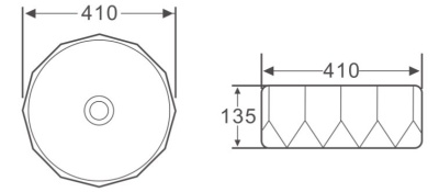 Раковина-чаша BelBagno 41 BB1409H301 Черная