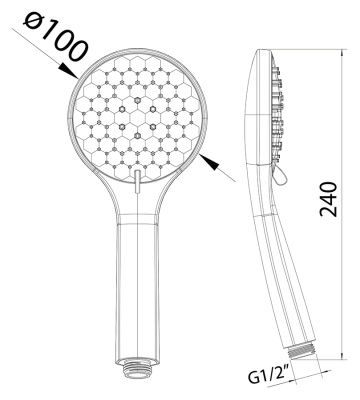 Ручной душ Clever Hexagon Air 60307 Хром