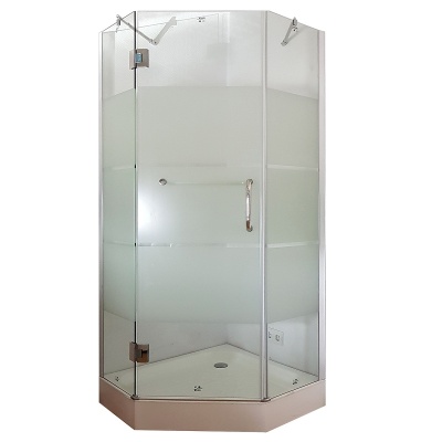 Душевой уголок Byon Trapezen G-06 90x90 профиль Хром стекло матовое