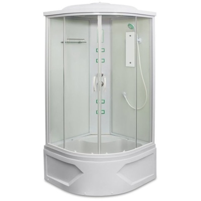 Душевая кабина Mirwell MR3509TPF-C3 90х90 с гидромассажем профиль Белый стекло матовое