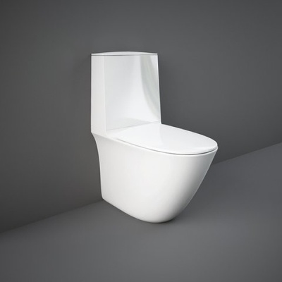Унитаз компакт RAK Ceramics Sensation SENWC1146/SENWT1800/FS60TLF/SENSC3901WH с бачком и сиденьем Микролифт