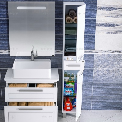 Шкаф пенал СанТа Нептун 30 530001 Белый