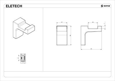 Крючок Sonia Eletech 113866 Хром