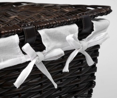 Корзина для белья WasserKRAFT Salm 33x33x51 WB-270-M с крышкой Коричневая