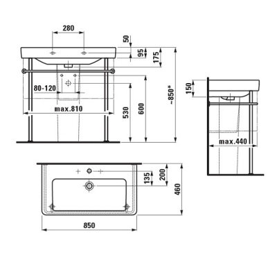 Раковина Laufen Pro S 85 8.1396.5 Белая
