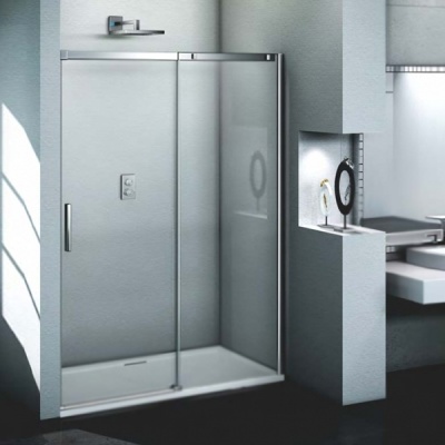 Душевая дверь в нишу WeltWasser WW600 S2 100 10000000953 профиль Хром стекло прозрачное