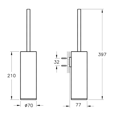 Ершик для унитаза Vitra Origin A4489426 Медь