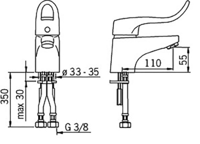 Смеситель для раковины Oras Safira 1091F Хром