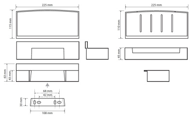 Полка корзина Bemeta Cytro 102208302 со скребком Черный