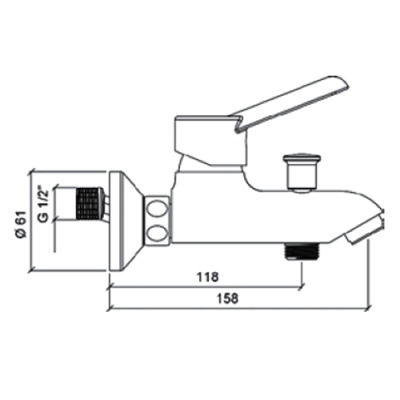 Смеситель для ванны Vitra Viva A41045 Хром