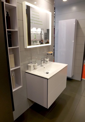 Тумба под раковину Duravit L-Cube 102 LC624204747 подвесная Голубой камень глянец