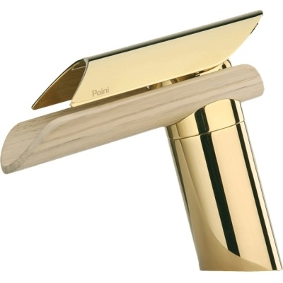 Смеситель для раковины Paini Morgana 73OP205LH Золото Светлый дуб