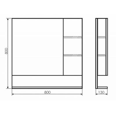 Зеркальный шкаф Comforty Рига 80 4139024 Дуб сонома