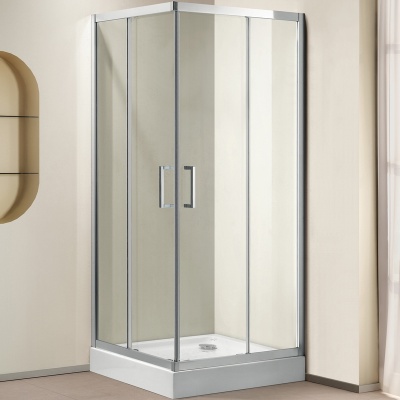 Душевой уголок Cezares Porta A-2 100x100 профиль Хром стекло прозрачное