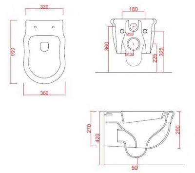 Унитаз Artceram Hermitage HEV010 01 00 подвесной Белый