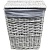 Корзина для белья WasserKRAFT Lippe 35x23x43 WB-450-S с крышкой Белая