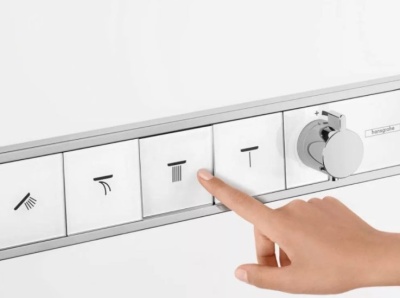Смеситель для душа Hansgrohe RainSelect 15382700 с термостатом Белый матовый