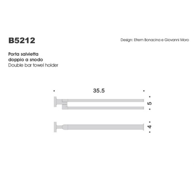 Полотенцедержатель двойной Colombo Design Nordic B5212 Хром