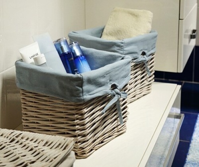 Корзина для белья WasserKRAFT Lopau 36x36x27 WB-320-L Кремовая