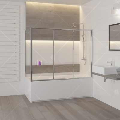 Шторка на ванну RGW Screens SC-81 160x70 профиль Хром стекло прозрачное Шторка на ванну RGW Screens SC-81 160x70 профиль Хром стекло прозрачное