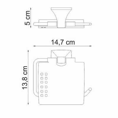 Держатель туалетной бумаги WasserKRAFT Wern K-2525 Хром
