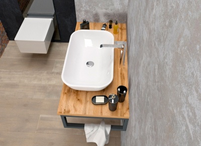 Столешница под раковину 1MarKa Grunge Loft 80 У85830 подвесная Дуб вотан