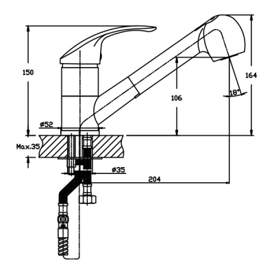 Смеситель для кухни Mixxus Premium Maxx 014 MXP0266 Хром