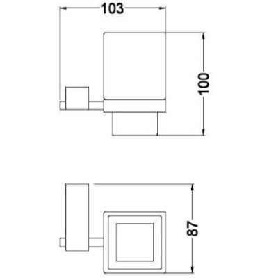 Стакан Schein Rembrandt 063CS-R Хром, Белый