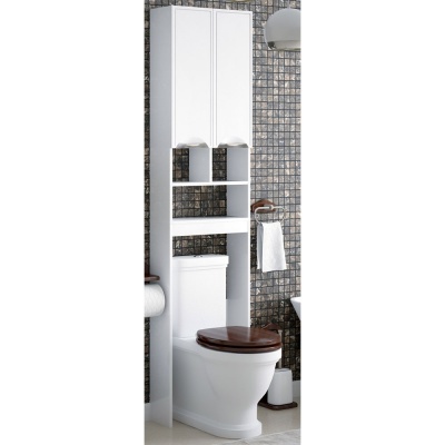 Шкаф пенал Corozo Монро 55 SD-00000390 над унитазом Белый без подвесного шкафа