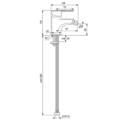 Смеситель для биде Vidima Logik BA277AA Хром