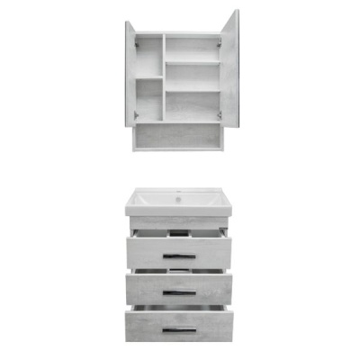 Зеркальный шкаф Comforty Никосия 60 4138878 Дуб белый