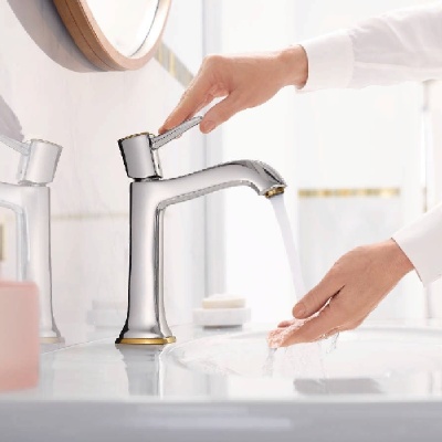 Смеситель для раковины Hansgrohe Metropol Classic 31302090 Хром Золото