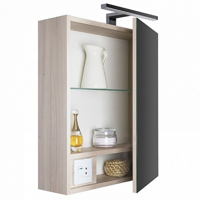 Зеркальный шкаф Iddis Mirro 50 с подсветкой Белый Дерево