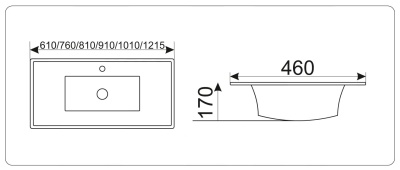 Раковина CeramaLux 121 JY-807-120 Белая