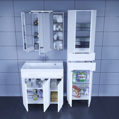 Тумба с раковиной СанТа Лондон 80 224018 Белая