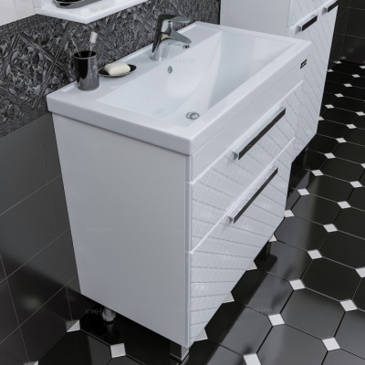 Тумба с раковиной СанТа Калипсо 80 217003лN Белая