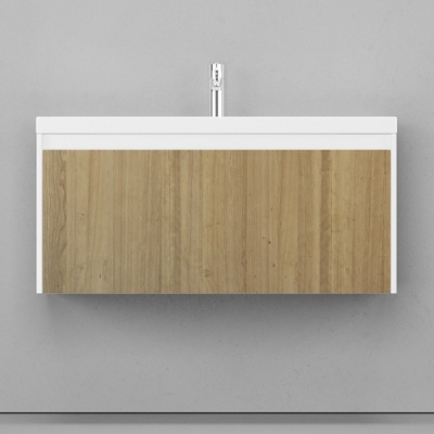 Тумба под раковину Velvex Klaufs 100.1Y tpKLA.100.1Y-617.216 подвесная Шатанэ Белая