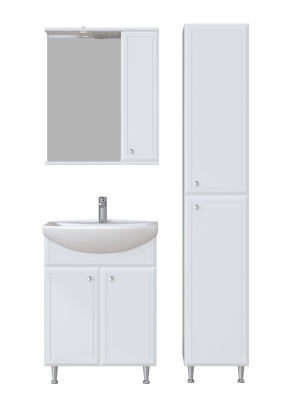 Комплект мебели для ванной San Star Афина 60 154.1-1.4.1.+131203S0011B0+120.1-2.4.1. Белый