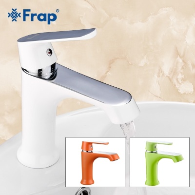 Смеситель для раковины Frap F103 Белый Хром