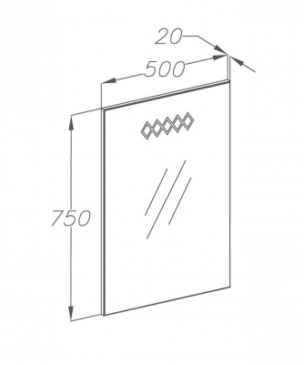 Зеркало Opadiris Торус 50 Z0000009933 с подсветкой с кнопочным выключателем с розеткой