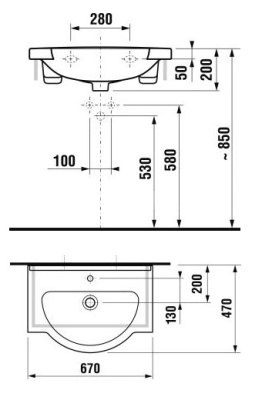 Раковина Jika Mio 8.1471.5.000.104.1 Белая