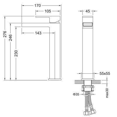 Смеситель для раковины Timo Selene 2111/00F chrome Хром