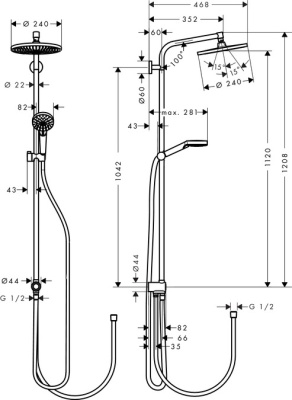 Душевая система Hansgrohe Crometta S 27270000 Хром