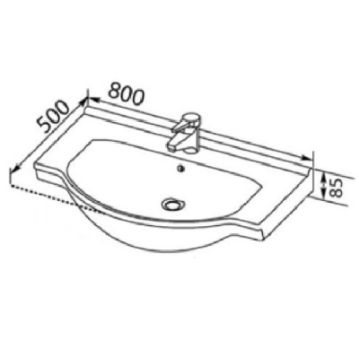 Комплект мебели для ванной Aquanet Доминика 80 171328 Белый