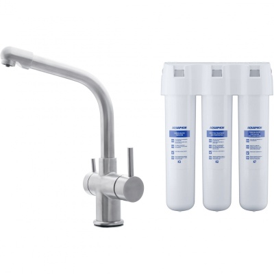 Смеситель для кухни Swedbe Selene Plus 8140K с фильтром Нержавеющая сталь