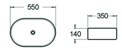 Раковина SantiLine 55 SL-1018 Белая