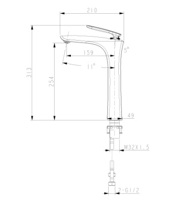 Смеситель для раковины Lemark Bellario LM6809C Хром