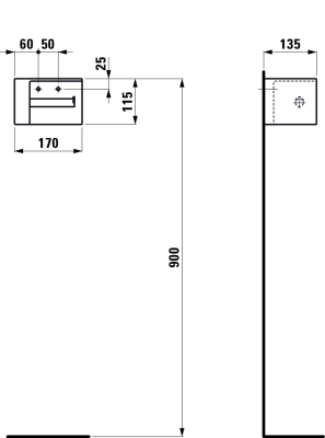 Держатель туалетной бумаги Laufen Val R 8.7228.0.000.000.1 Белый