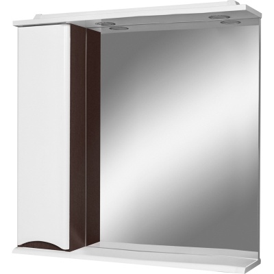 Зеркало со шкафом AM.PM Like 80 L M80MPL0801VF с подсветкой Белый/венге